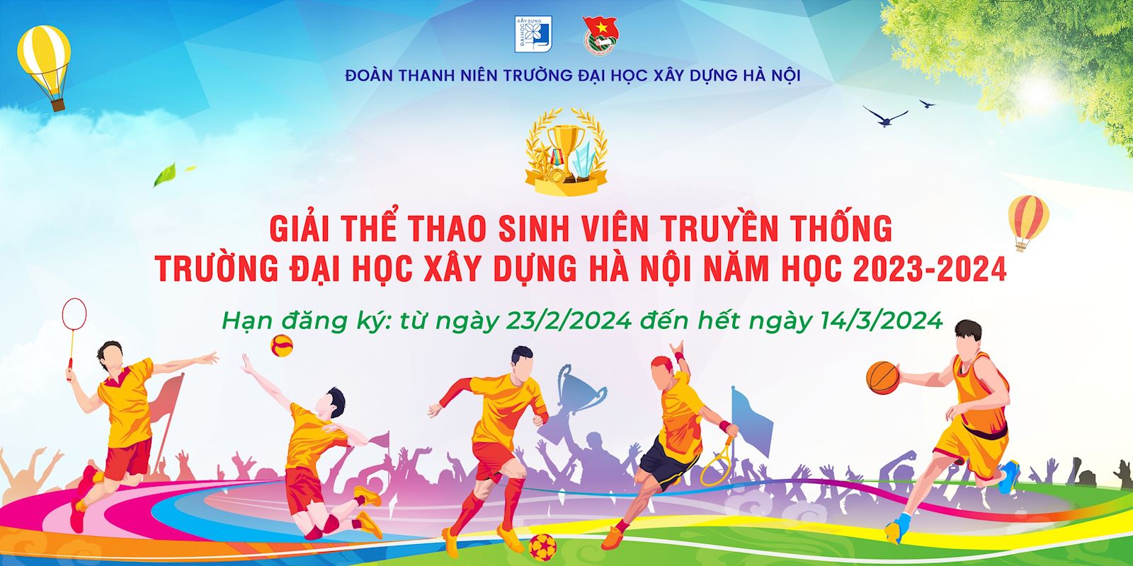 📣📣 GIẢI THỂ THAO SINH VIÊN TRUYỀN THỐNG HUCE ⭐️ NĂM HỌC 2023 - 2024 📣📣